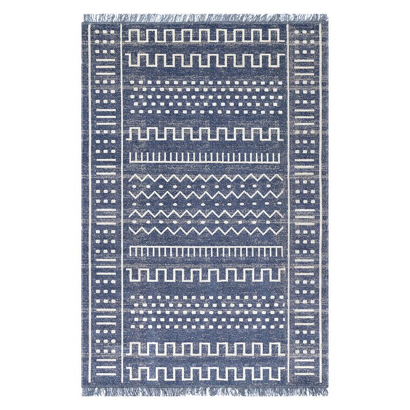 nuLOOM Outdoor Tribal Cora Rug, Blue, 5X8 Ft