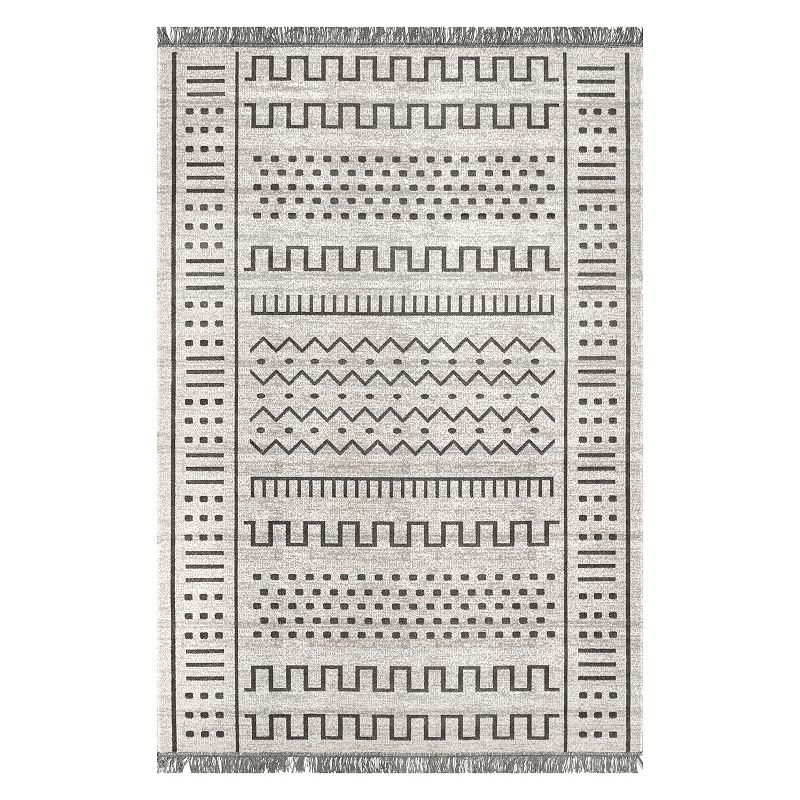 nuLOOM Outdoor Tribal Cora Rug, Grey, 5X8 Ft