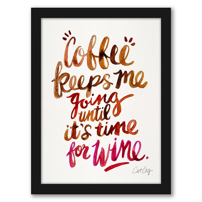 Americanflat Coffee And Wine Framed Wall Art, Multicolor, 15X12