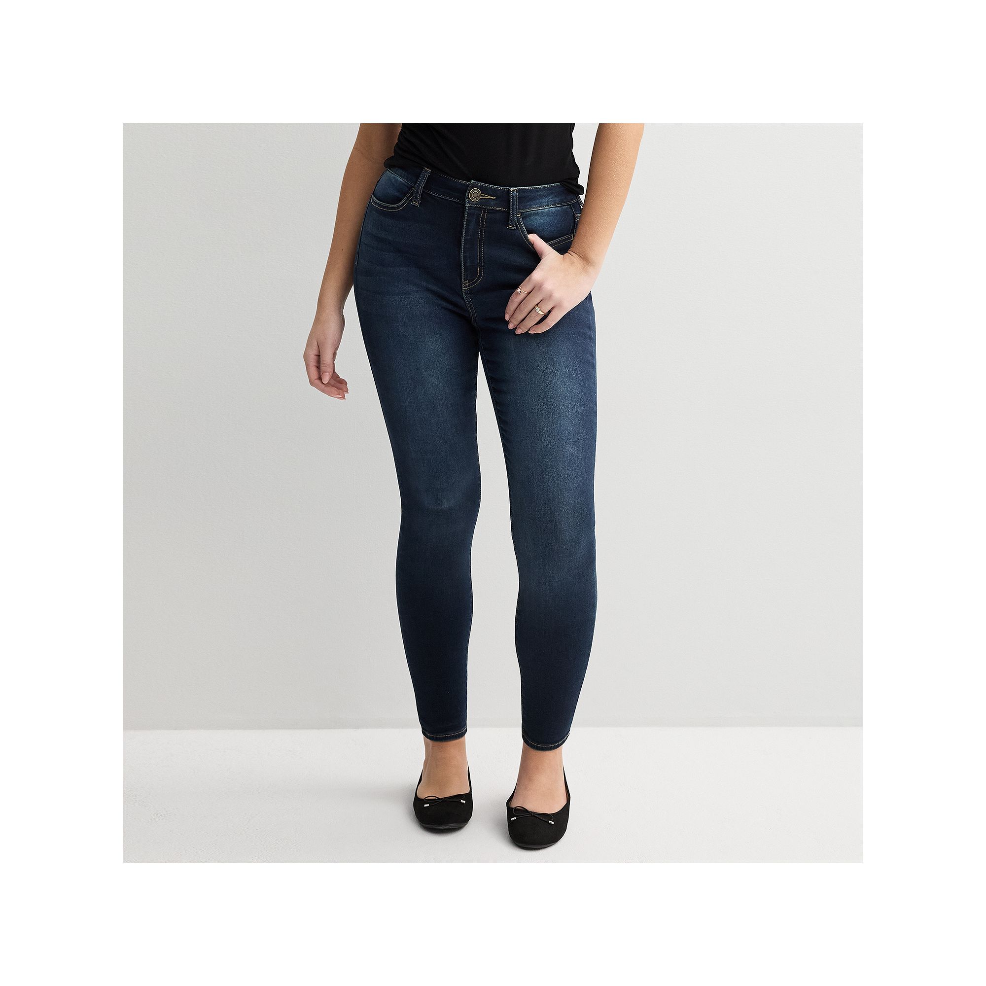 Juniors SO® High Rise Jeggings, Girls, Size: 0 LONG, Dark