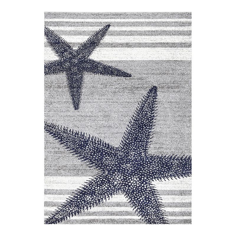 nuLOOM Thomas Paul Starfish Rug, Grey, 8Ft Sq