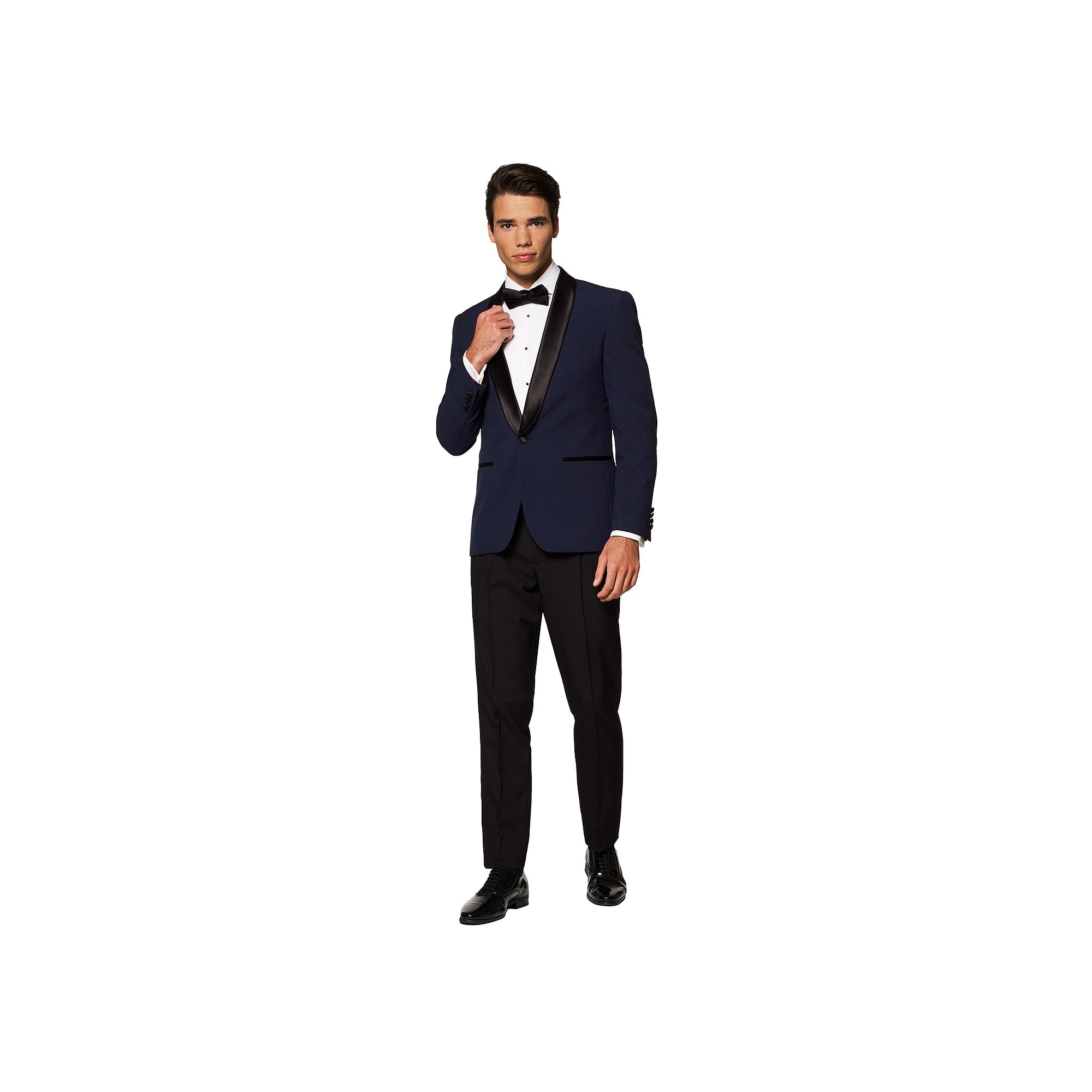 Mens OppoSuits Slim-Fit Tuxedo Set, Size: 36 - Regular, Black Blue