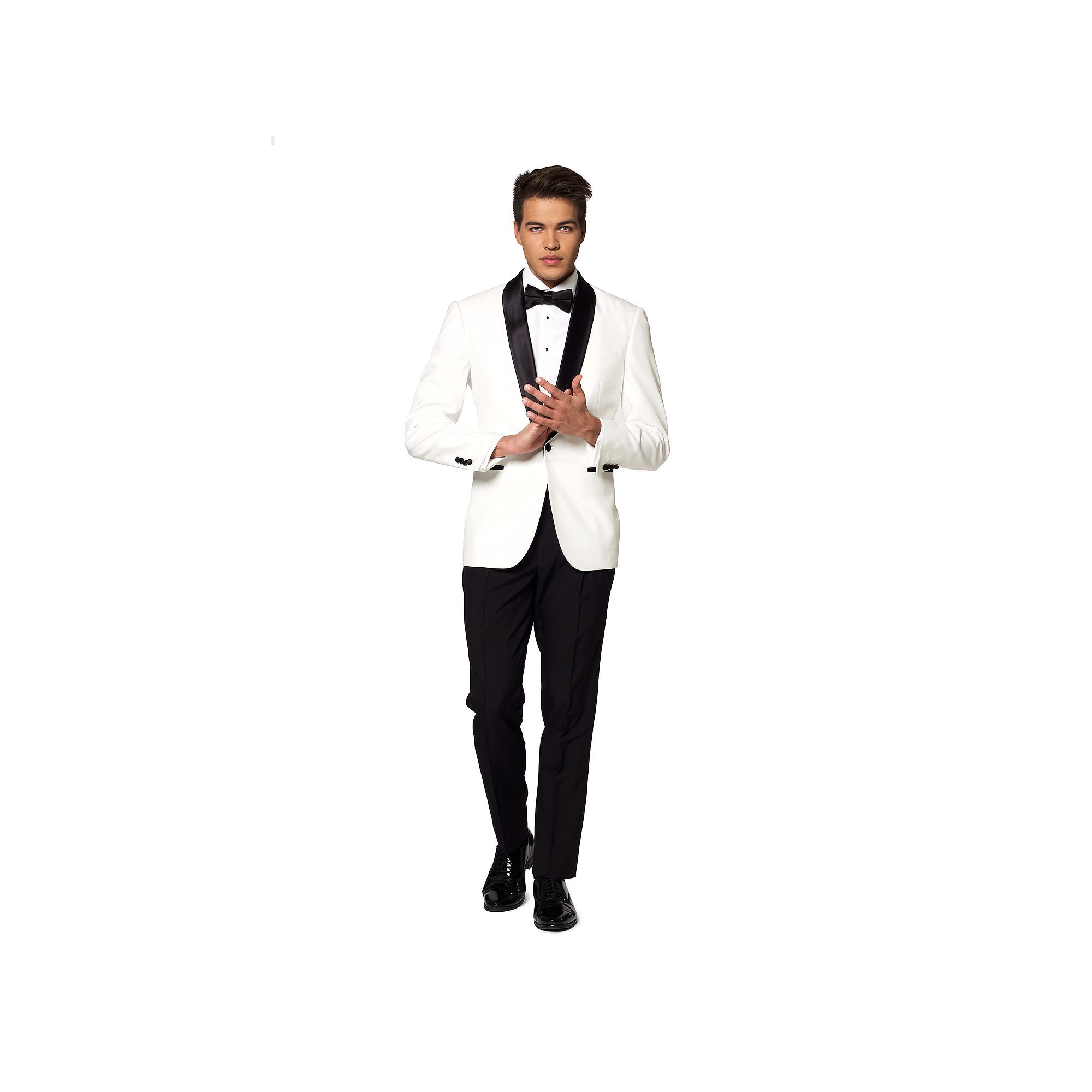 Mens OppoSuits Slim-Fit Tuxedo Set, Size: 36 - Regular, Pearly White