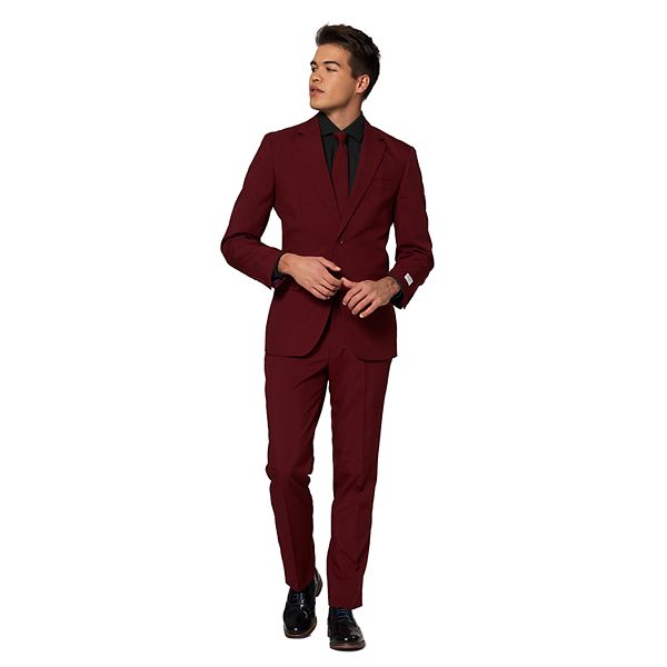 New Look skinny fit suit pants in burgundy