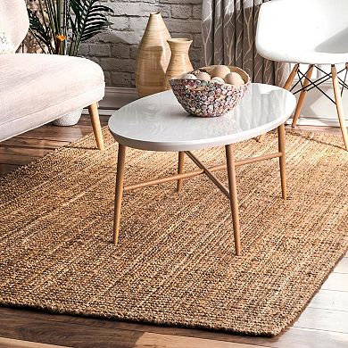 nuLOOM Ashli Solid Jute Rug