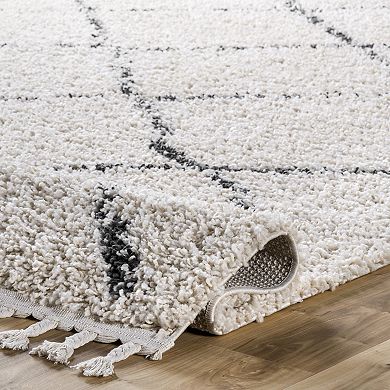 nuLOOM Jessie Moroccan Lattice Tassel Rug