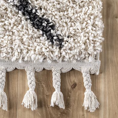 nuLOOM Jessie Moroccan Lattice Tassel Rug
