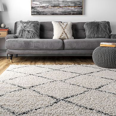 nuLOOM Jessie Moroccan Lattice Tassel Rug