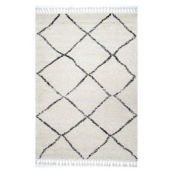 nuLOOM Jessie Moroccan Lattice Tassel Rug