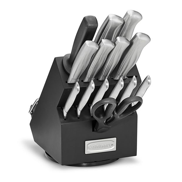 Cuisinart® Classic 15-pc. Stainless Steel Rotating Knife Block Set