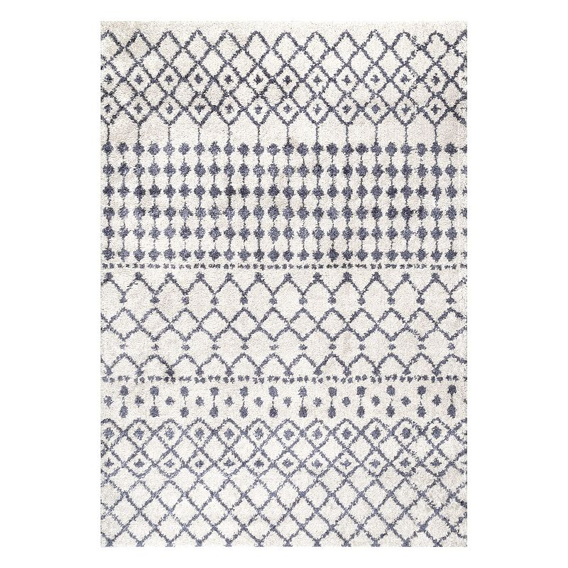 nuLOOM Moroccan Barbara Rug, Beig/Green, 5X8FT OVAL