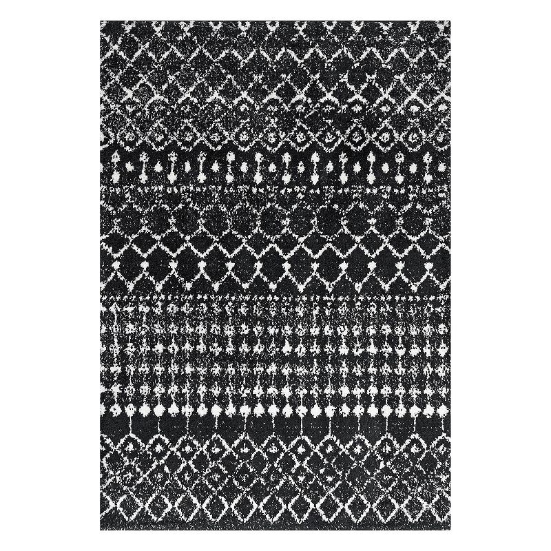 nuLOOM Moroccan Barbara Rug, Black, 12X15 Ft