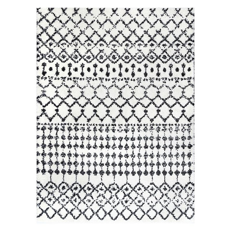 nuLOOM Moroccan Barbara Rug, White, 12X15 Ft