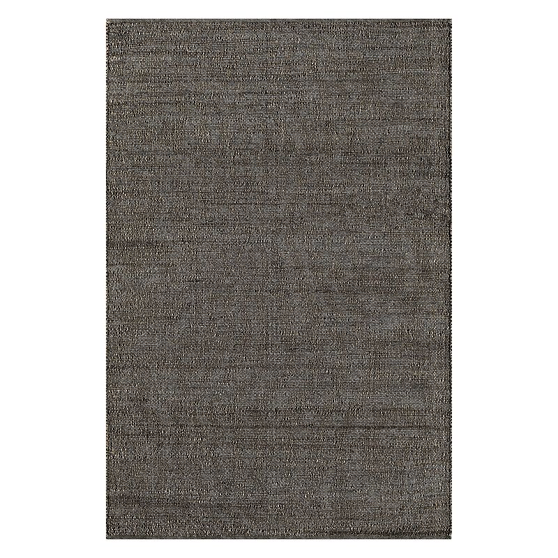 nuLOOM Elfriede Farmhouse Jute Blend Area Rug, Black, 6X9 Ft