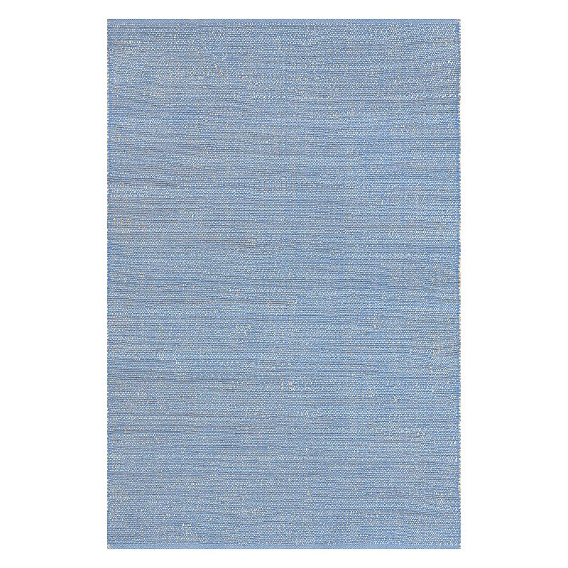 nuLOOM Elfriede Farmhouse Jute Blend Area Rug, Blue, 5X8 Ft