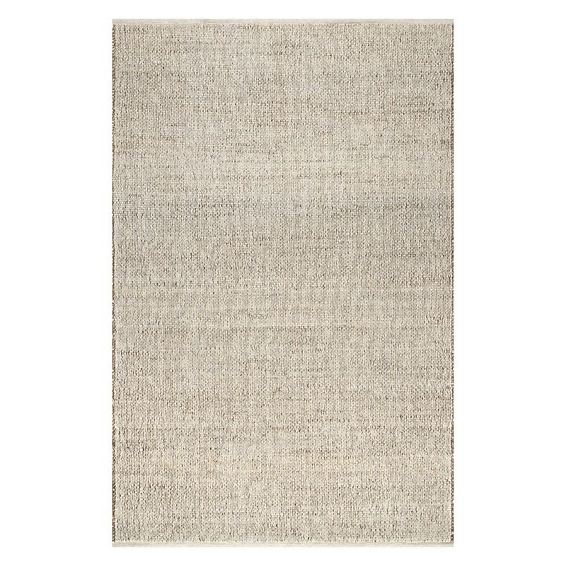 nuLOOM Elfriede Farmhouse Jute Blend Area Rug, White, 12X15 Ft