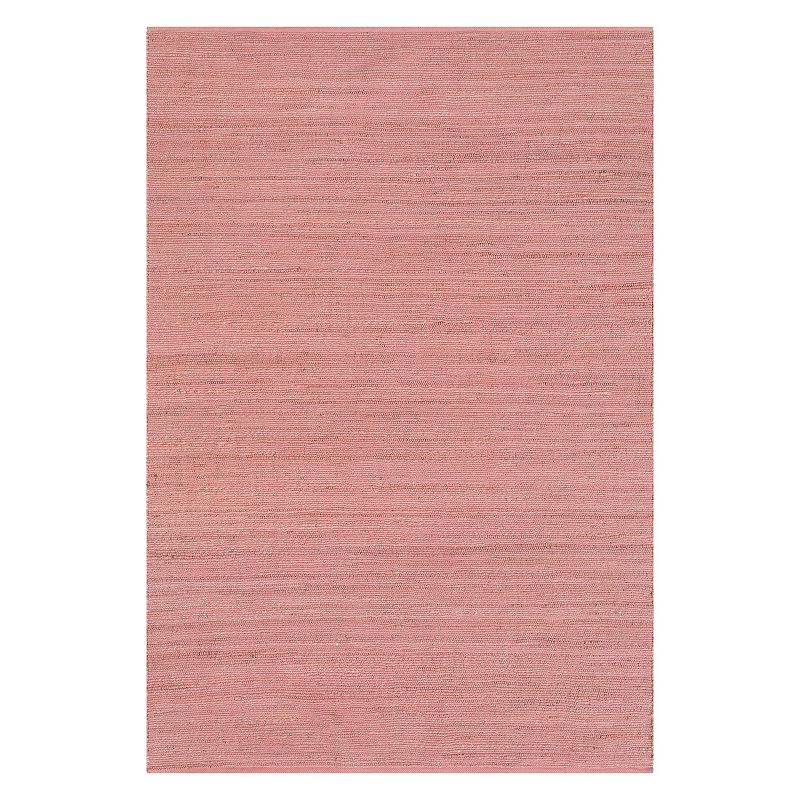 nuLOOM Elfriede Farmhouse Jute Blend Area Rug, Pink, 5X8 Ft