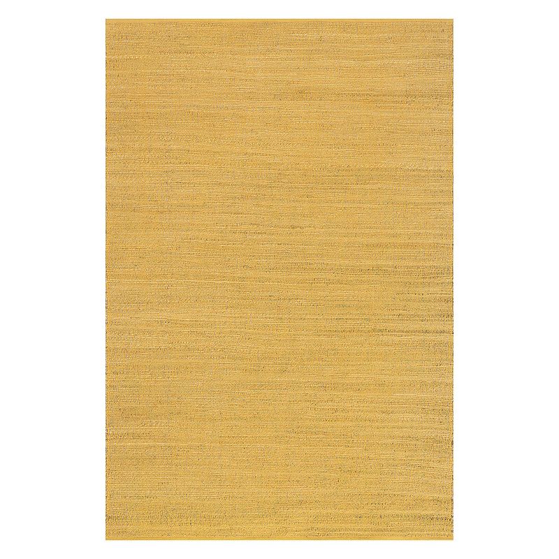 nuLOOM Elfriede Farmhouse Jute Blend Area Rug, Yellow, 8X10 Ft