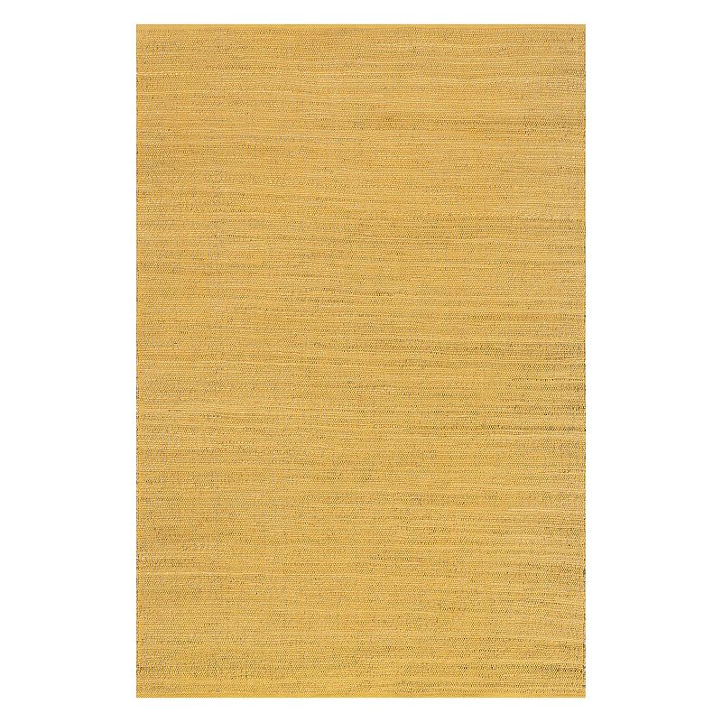 nuLOOM Elfriede Farmhouse Jute Blend Area Rug, Yellow, 8X10 Ft