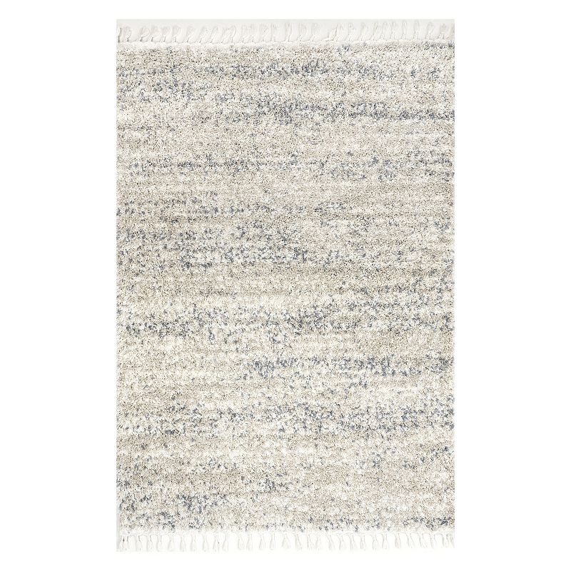 nuLOOM Contemporary Brooke Shag Rug, White, 8X11 Ft