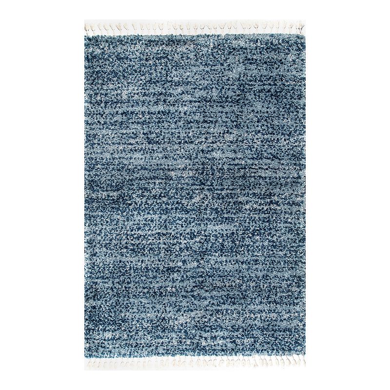 nuLOOM Contemporary Brooke Shag Rug, Blue, 8X12 Ft