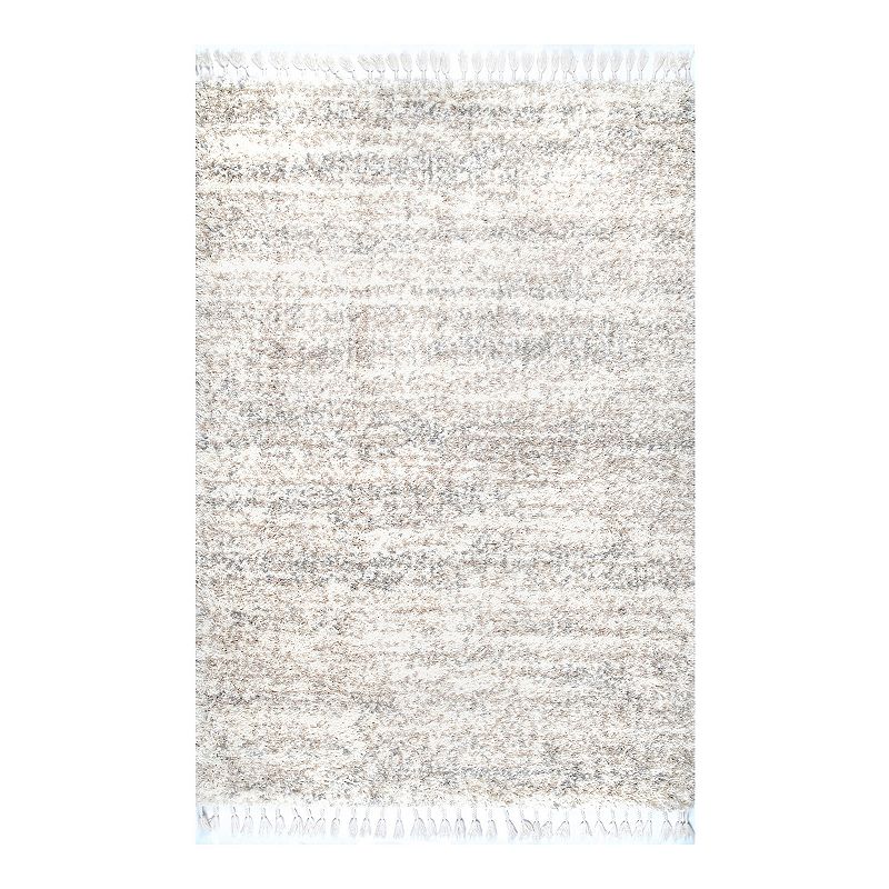 nuLOOM Contemporary Brooke Shag Rug, White, 8X12 Ft