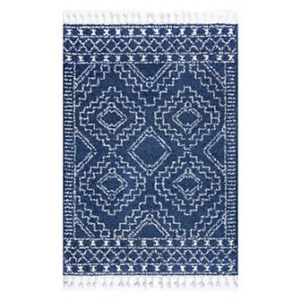 nuLOOM Vasiliki Moroccan Tribal Tassel Rug