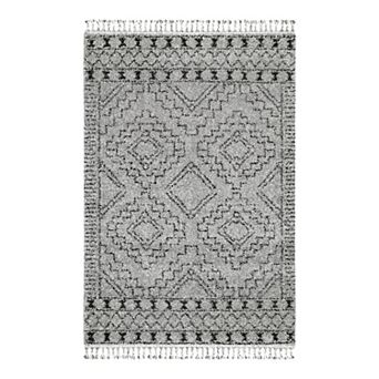nuLOOM Vasiliki Moroccan Tribal Tassel Rug