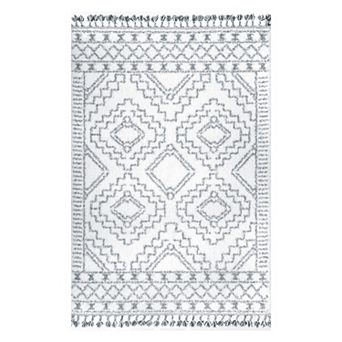 nuLOOM Vasiliki Moroccan Tribal Tassel Rug