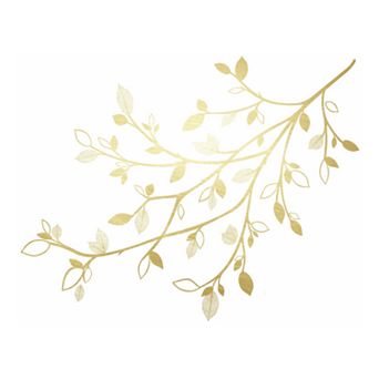 RoomMates Gold Branch Wall Decals With 3D Leaves