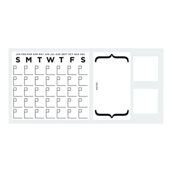RoomMates Dry Erase Calendar Wall Decal Set