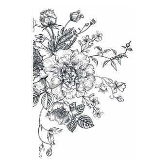 RoomMates Black And White Peony Wall Decals
