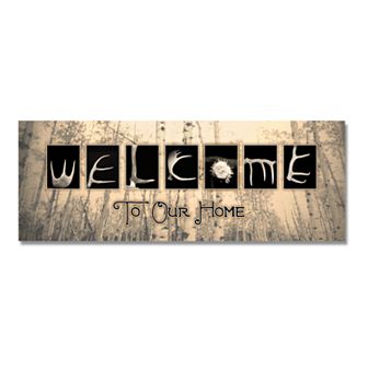 Antler "Welcome" Block Mount Wall Art