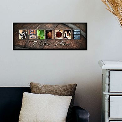 "Wine Welcome" Block Mount Wall Art