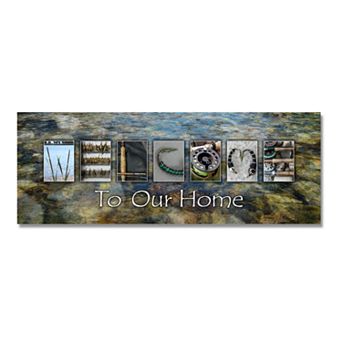 Fly Fishing "Welcome" Block Wall Art