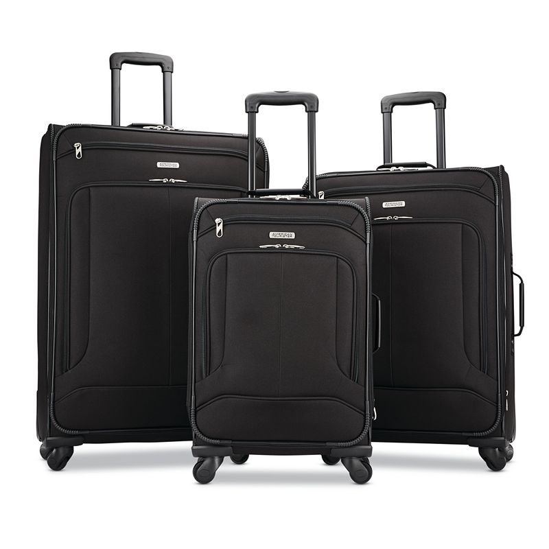 American Tourister Pop Max 3-Piece Spinner Luggage Set, Black, 3 Pc Set