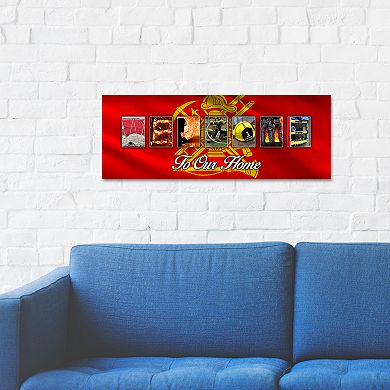 Firefighter "Welcome" Block Wall Art