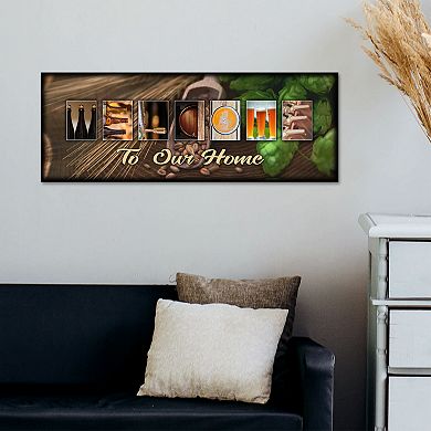 Craft Beer "Welcome" Block Wall Art