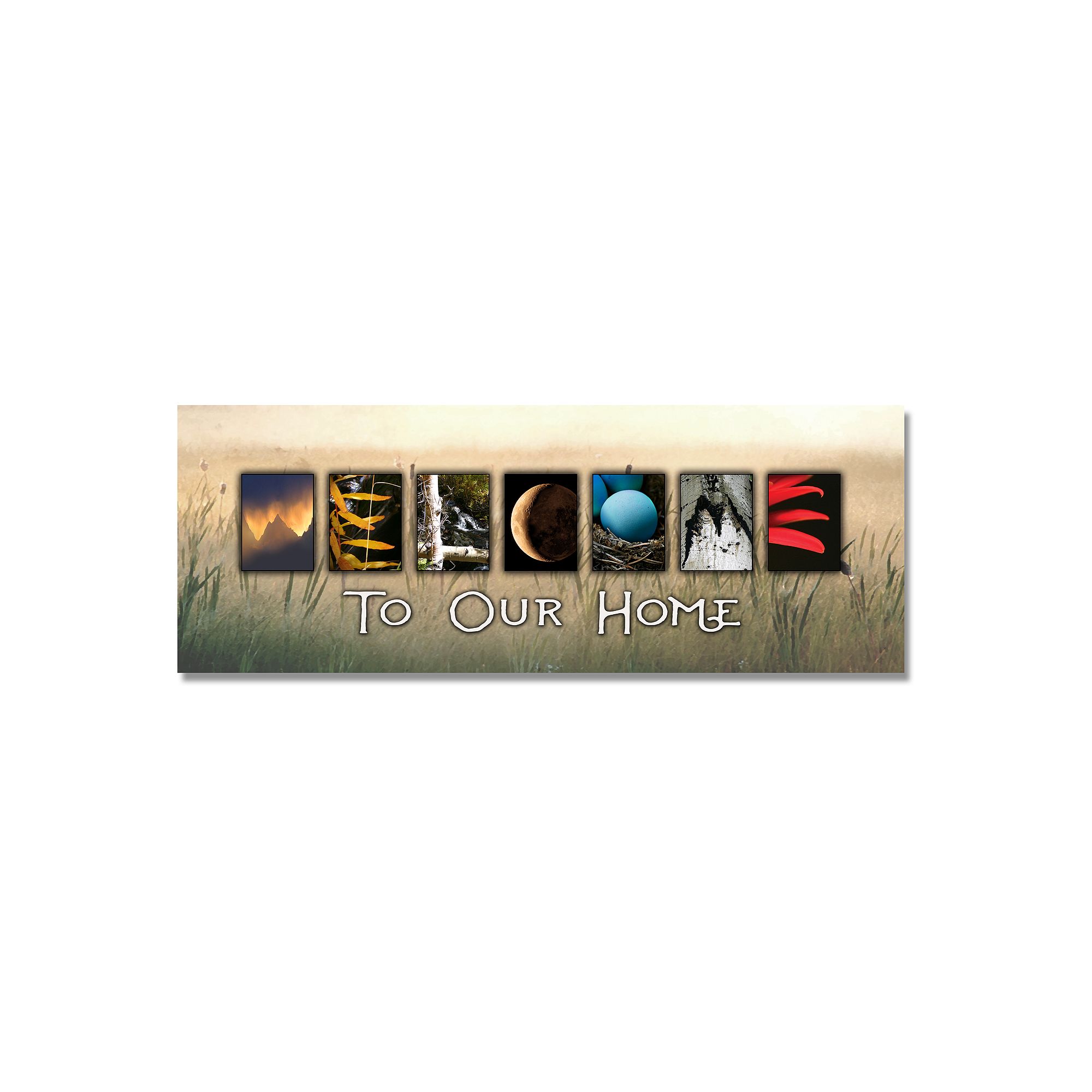 Nature Welcome Block Wall Art, None