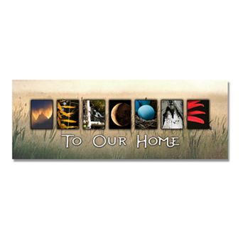 Nature "Welcome" Block Wall Art