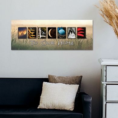 Nature "Welcome" Block Wall Art