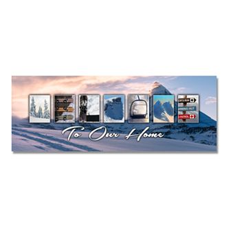 Snowboarding "Welcome" Block Wall Art