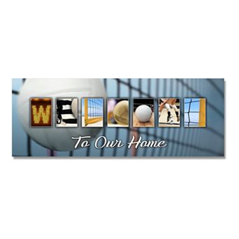 Volleyball "Welcome" Block Wall Art