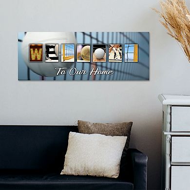 Volleyball "Welcome" Block Wall Art