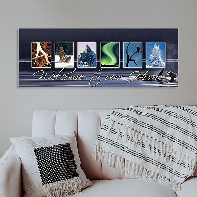 "Alaska - State Welcome" Block Mount Wall Art