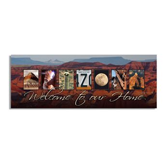"Arizona - State Welcome" Block Mount Wall Art