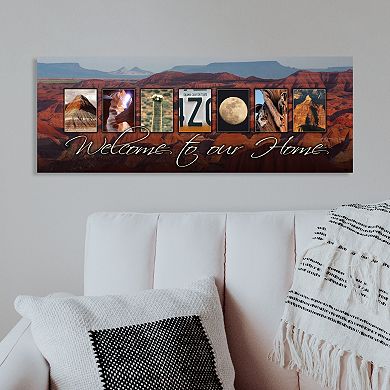 "Arizona - State Welcome" Block Mount Wall Art
