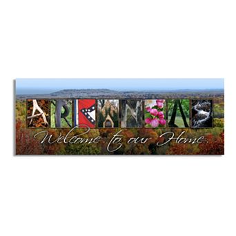 "Arkansas - State Welcome" Block Mount Wall Art
