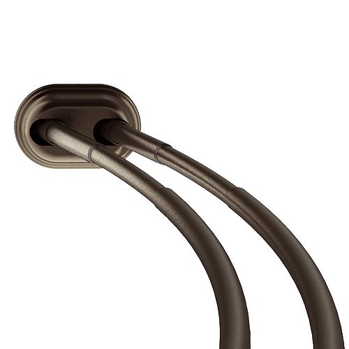 Zenna Home Never Rust Aluminum Adjustable Tension Curved Shower Rod