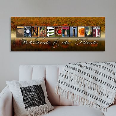Connecticut "Welcome" Block Wall Art